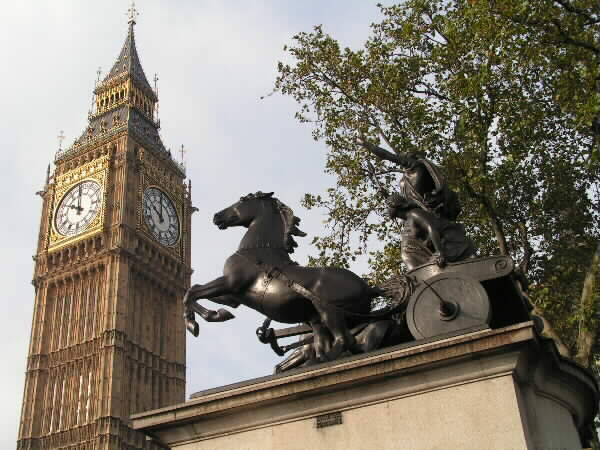 Foto av Parlamentsbygningas klokketrn, som ofte feilaktig kalles for Big Ben